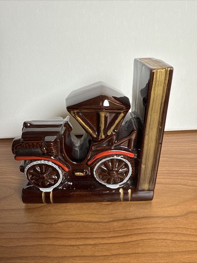 Vintage Trimont Ware Japan Redware - Antique Car Book End