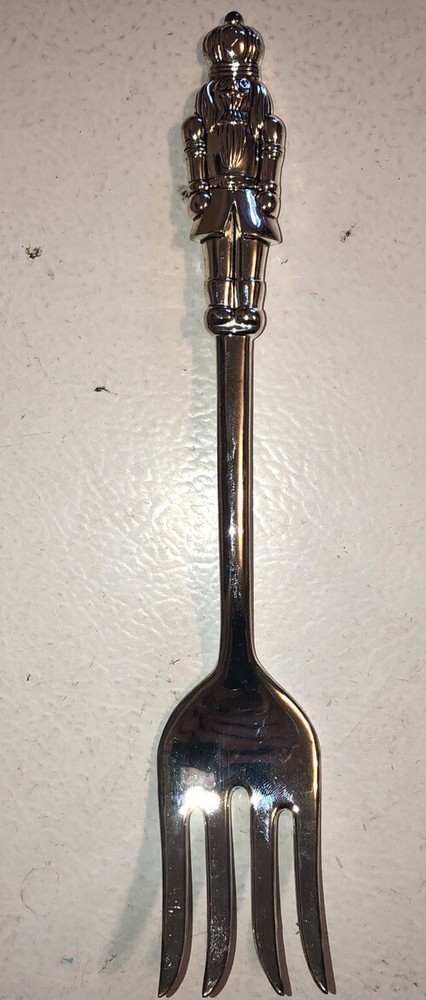 International Silver Co. 10" Nutcracker Serving Fork Christmas Holiday Utensils