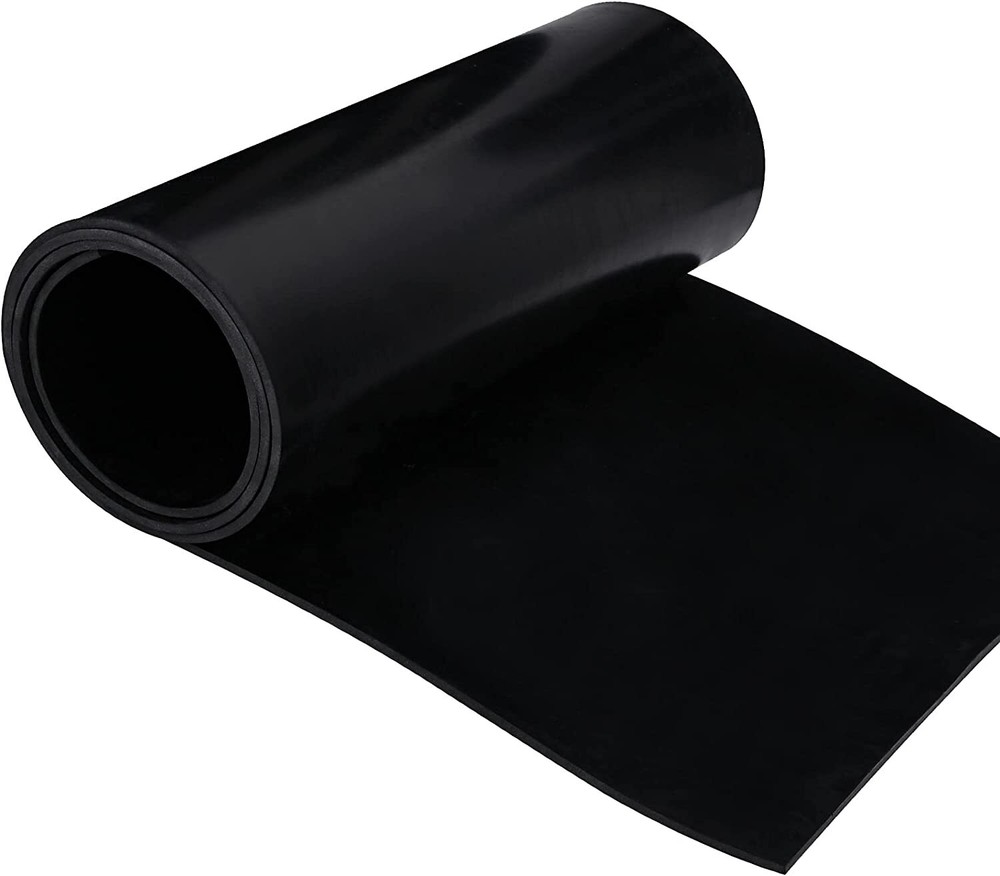 Solid Rubber Rolls Strips Neoprene Rubber Flooring Mat 11.8" W x 59.8"L 1/8 THK