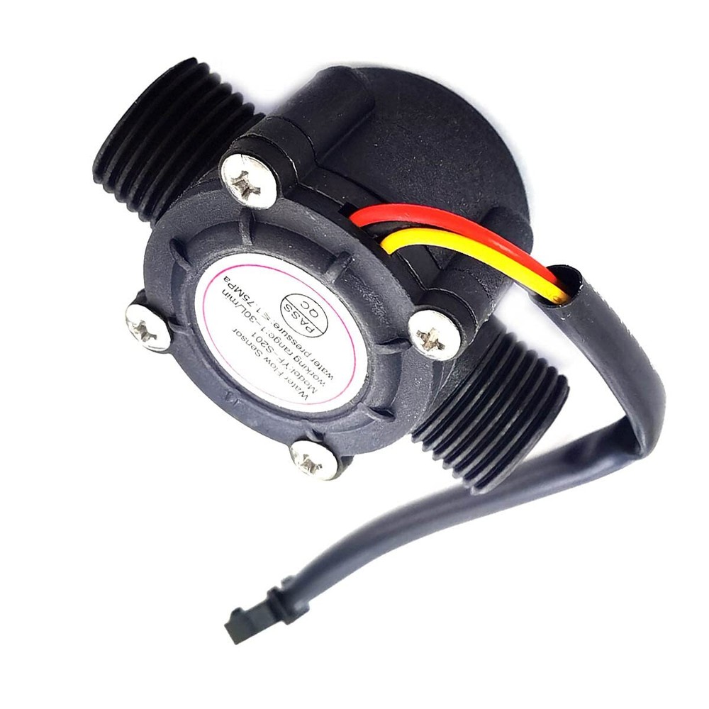 1/2" Water Flow Hall Sensor Control Switch Fluid Flow Meter Flowmeter Counter...
