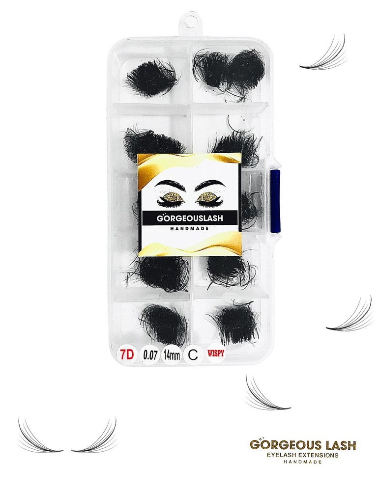 Wispy Loose Lash 5D, 7D Premade Eyelash Extensions, 0.07mm, Mix or Single Length