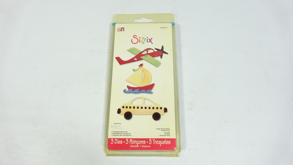 2009 Sizzix 3 Die Set Transportation Set 656372