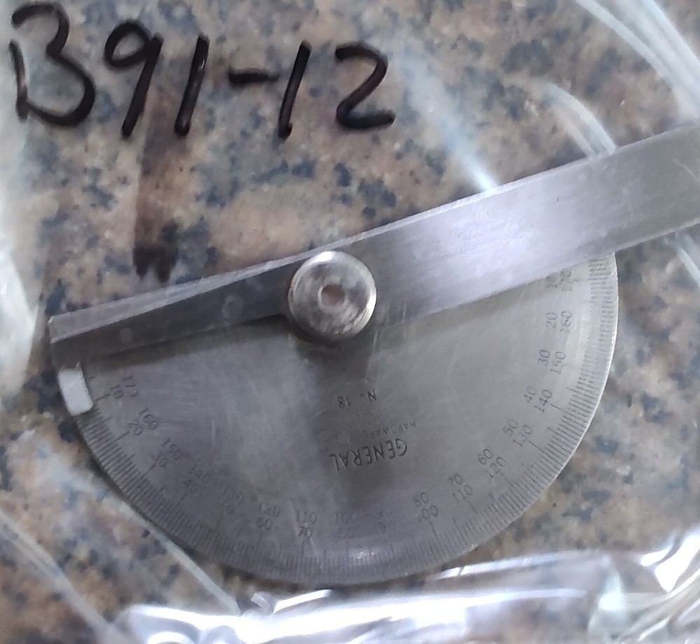 GENERAL NO 18 STAINLESS PROTRACTOR