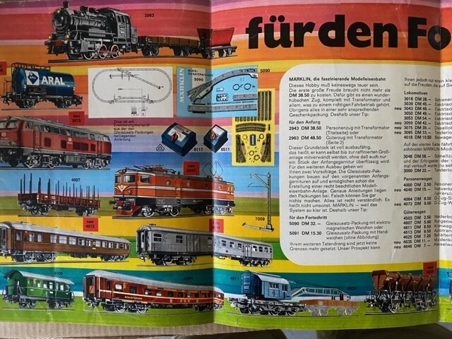 Marklin Foldout Brochure "A Good Start" - German Text 1968/1969