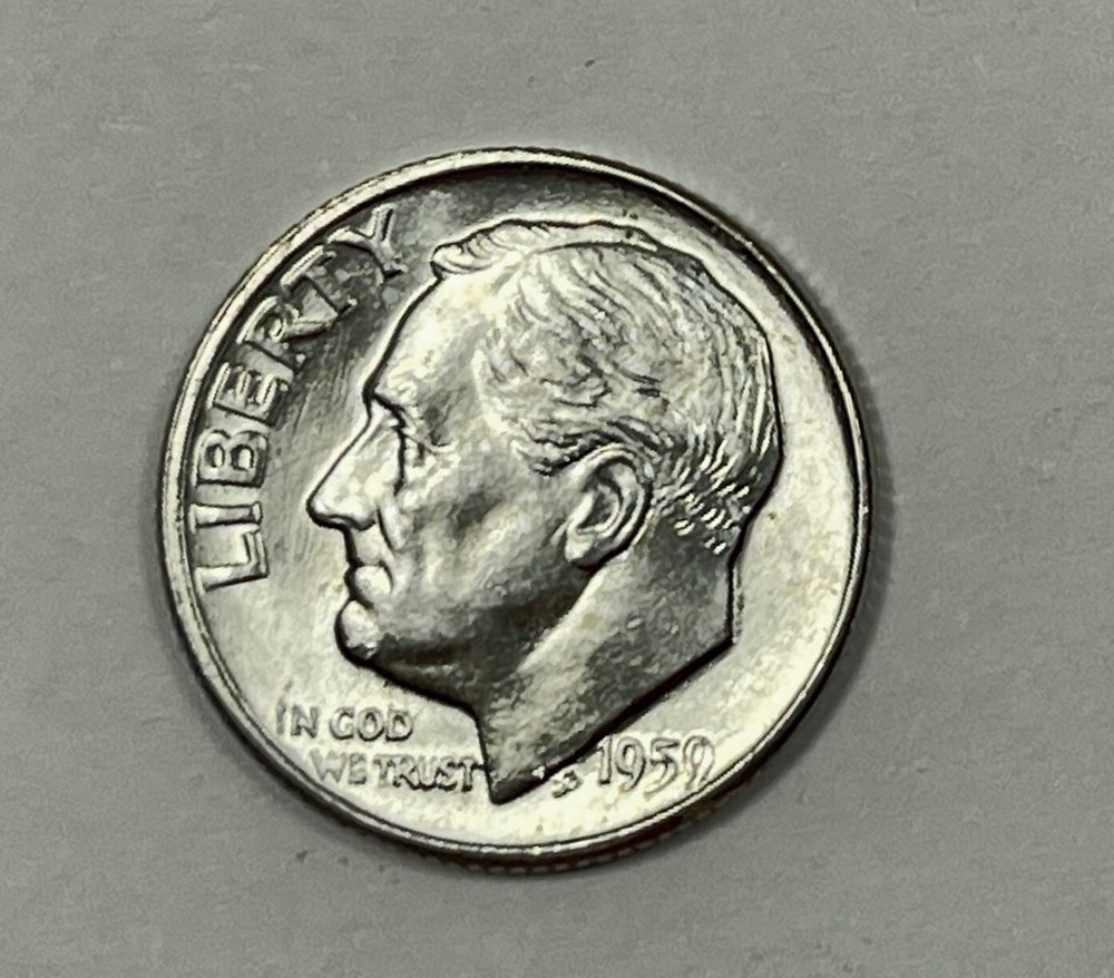 1959-D Roosevelt Dime 90% Silver Gem