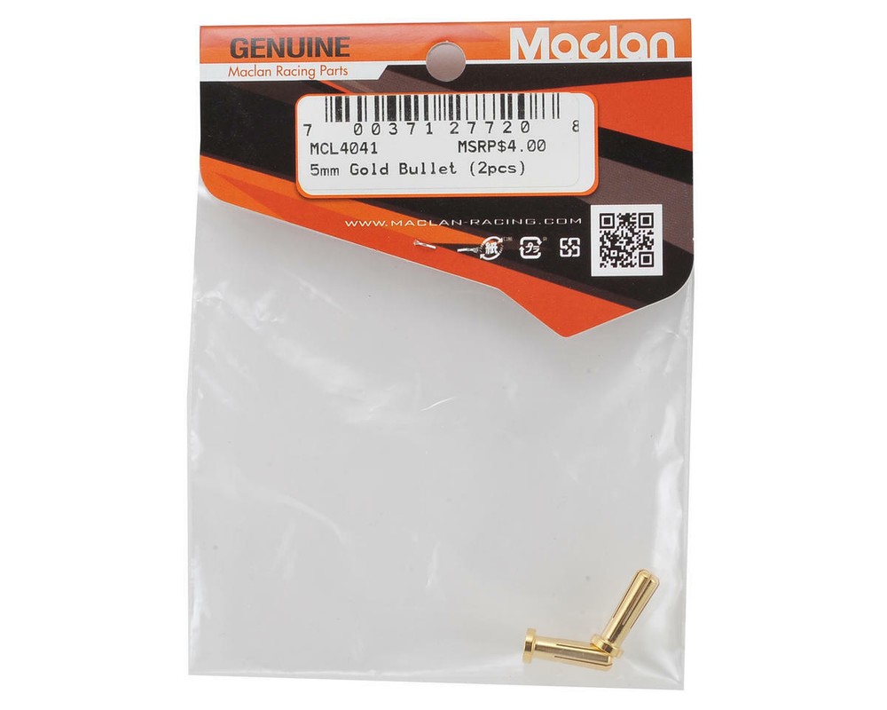 Maclan Max Current 5mm Gold Bullet Connectors (2) [MCL4041]