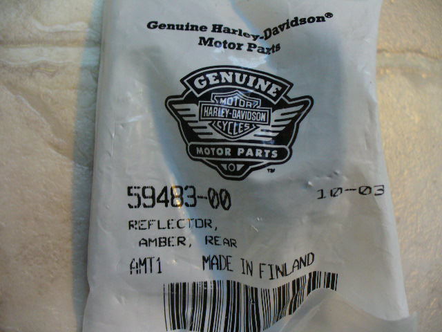 HARLEY AMBER REFLECTOR  59483-00  1PC. OEM