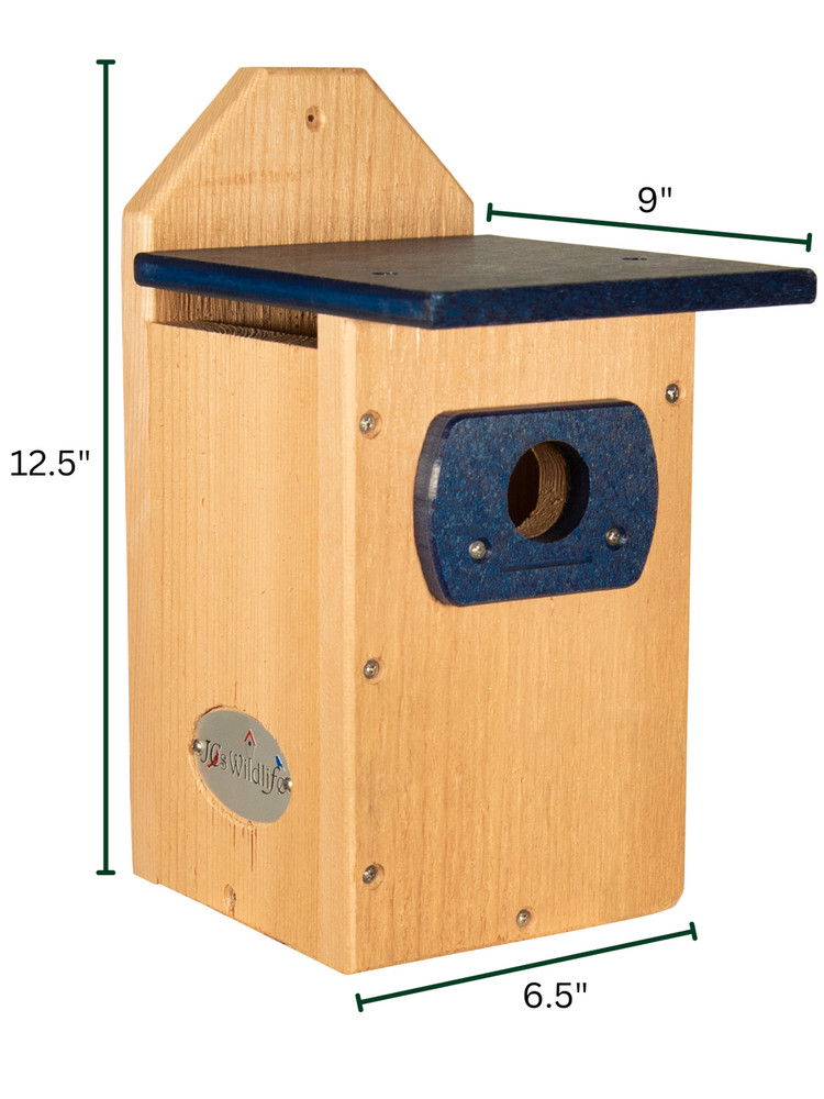 Cedar Standard Bluebird House (Blue)
