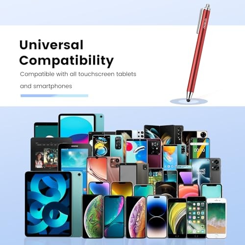 Touchscreen Touchscreen Stylus Pens - 10 Pack - Thin Rubber Tip - Multicolored