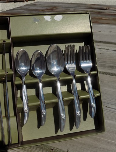 Rogers & Bro, Stainless Silverware, Set 61 Pieces, Caprice Flatware Tableware