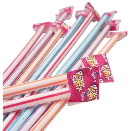 25 Giant Pixy Stix - 15 Inches Large - Cherry - Blue Raspberry - Grape - Orange