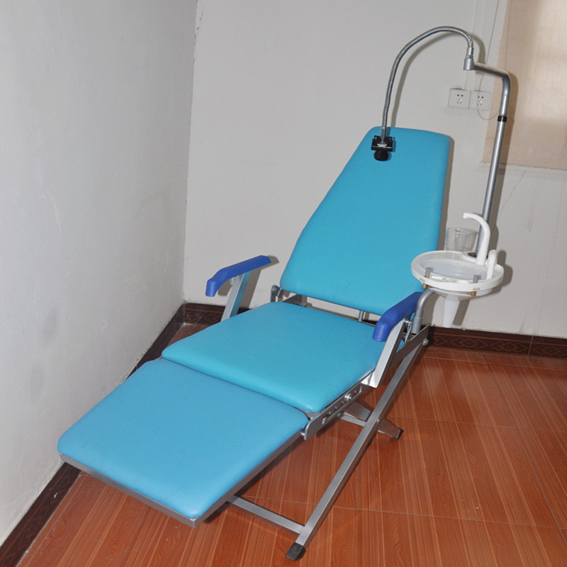 Mobile Dental Folding Chair Unit+Flushing Water Supply System+LED Light