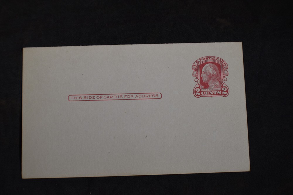 UY8 UNSEVERED Two Cent Red Washington Postcard