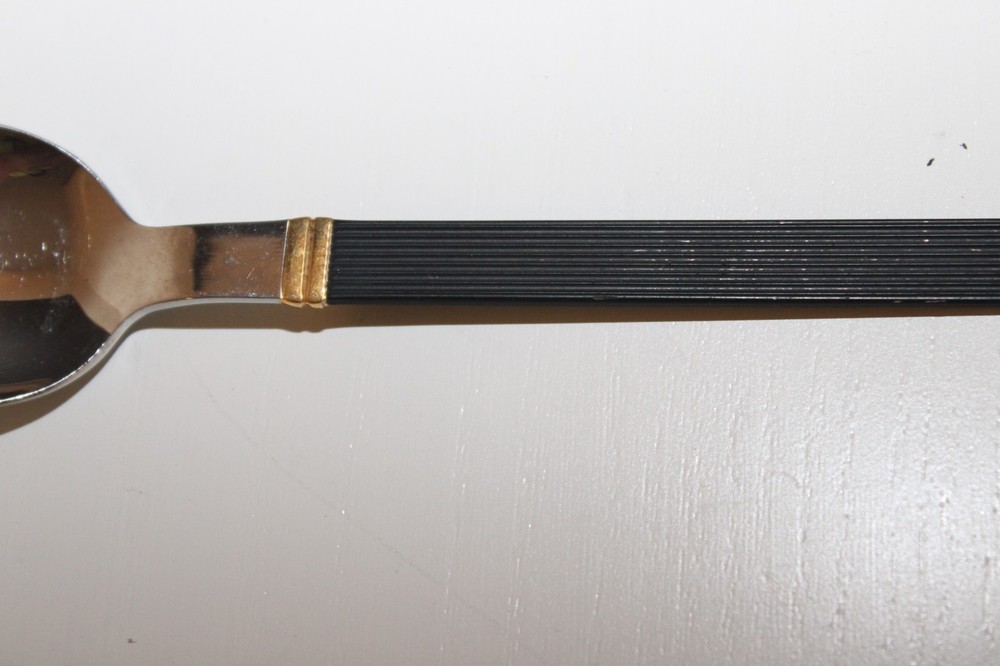 Sasaki Rigadin Matte Black Teaspoon 6 1/4"