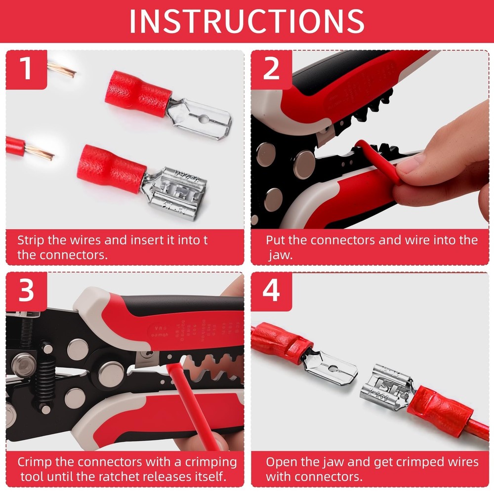 201PCS Wire Stripper Tool Kit,Self-Adjusting 8" Automatic Wire Stripping Tool...