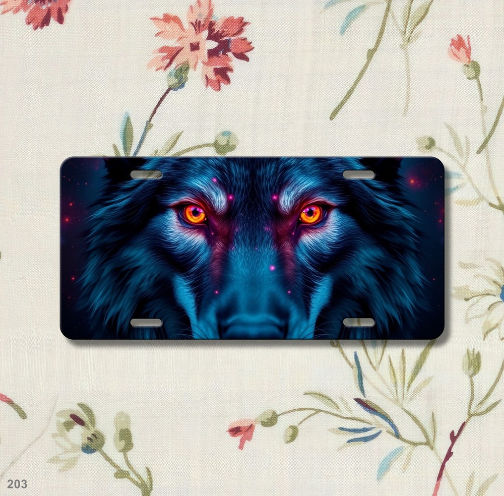 Hyperrealistic Wolf License Plate Personalized Front Plate Special Gift