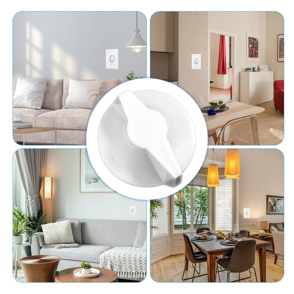 2pcs Timer Knob Replacement Wall Switch Spring Wound Timer for Fan Light Heater