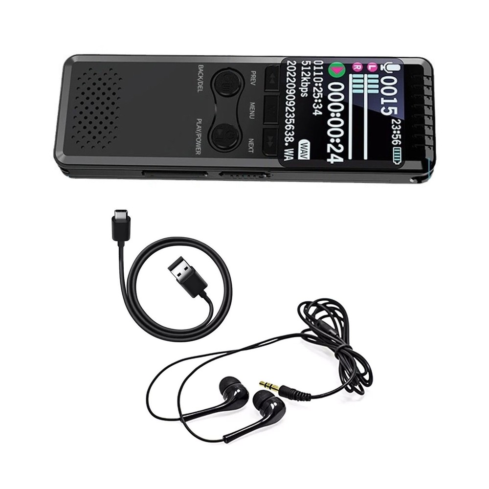 32GB Digital Voice Recorder Playback Device Lectures Activated Audio Recorders