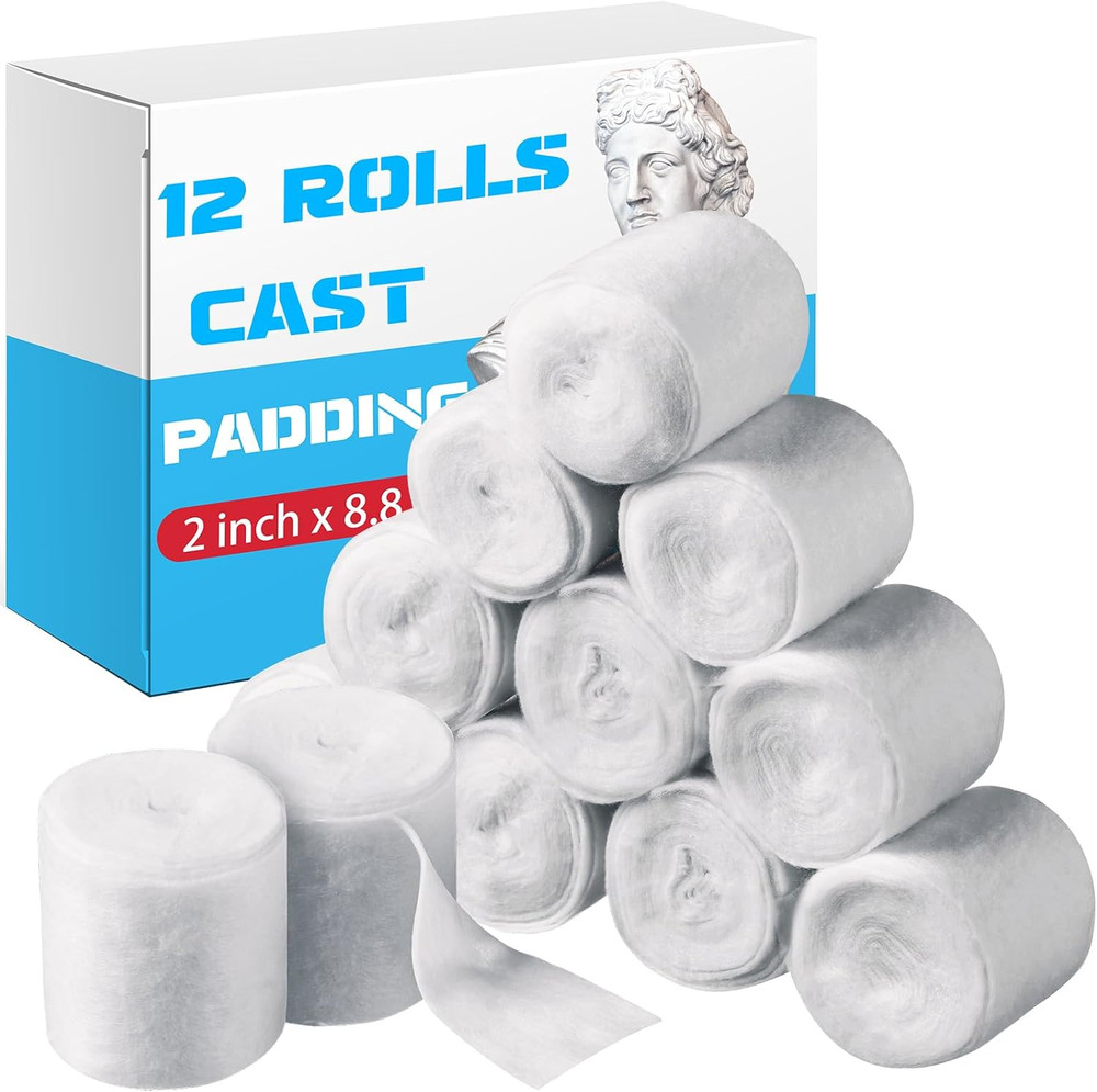 12 Rolls Cast Padding Individual Pack Soft Cotton Undercast Padding Wrap Use wit