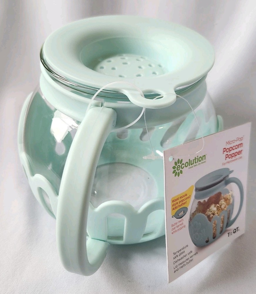 Ecolution Patented Micro-Pop Microwave Popcorn Popper wth Temperature Safe Glass