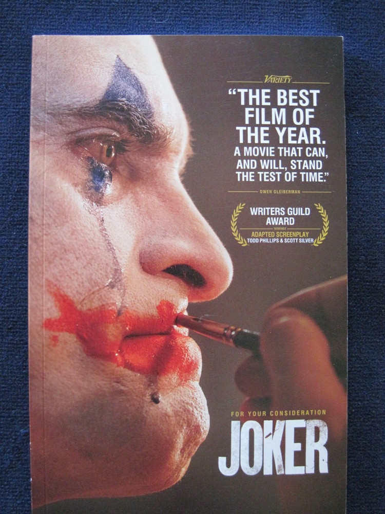 ORIGINAL SCRIPT - JOKER - OSCAR CONSIDERATION 1st Ed in Book Form