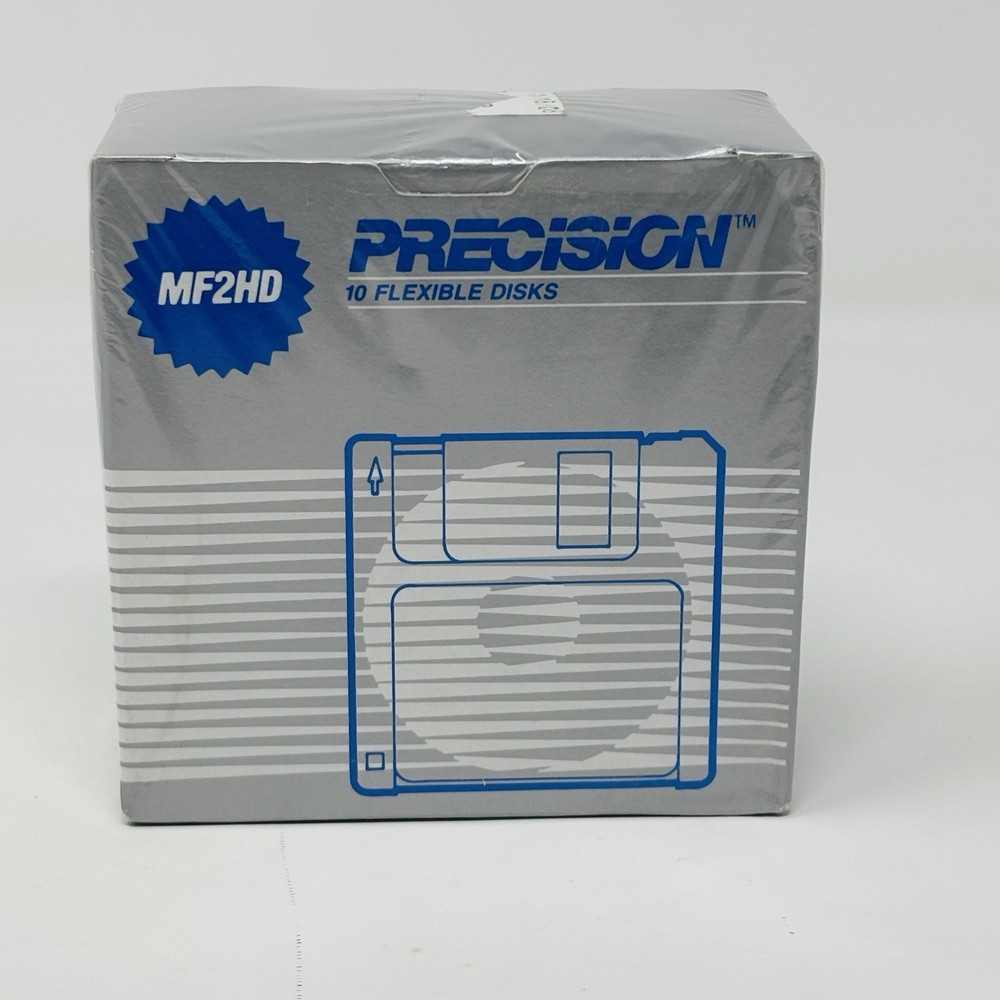 Precision 3.5" Floppy Disks Diskettes 10 Pack MF2HD NOS Sealed Computer