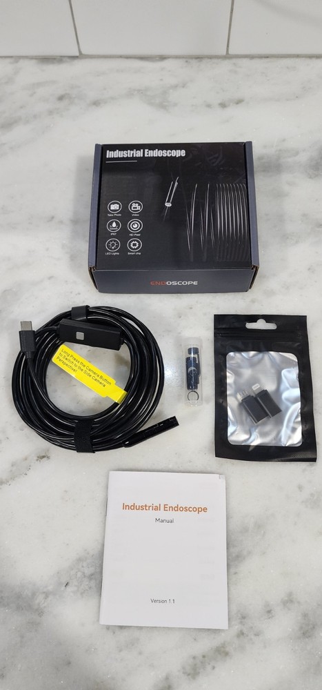 industrial endoscope borescope camera with light, 16.4 ft Length