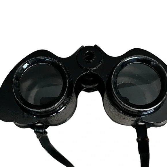 Vintage Trojan USA Made Binoculars with Strap Black Pre-Owned *Please Read*