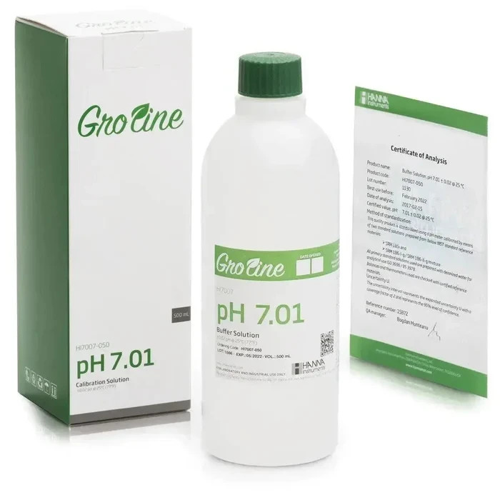 GroLine pH 7.01 Buffer Solution / 500ml