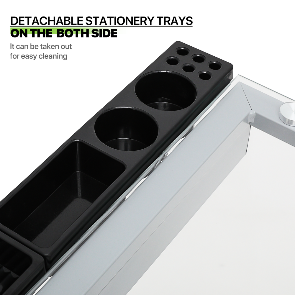 41" Adjustable Rolling Drafting Table Tempered Glass Tabletop Craft Work Station