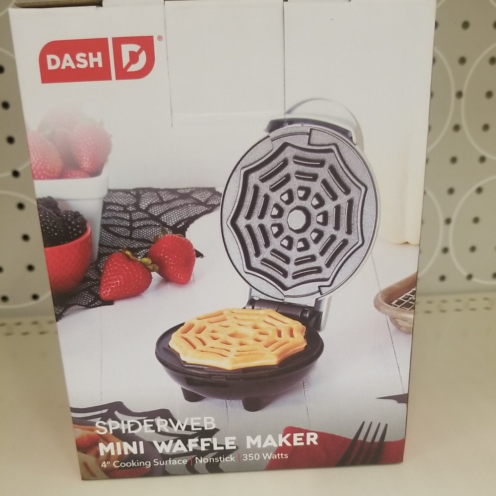 Dash Spiderweb Mini Waffle Maker 4" Non-stick Cooking Surface (K2)