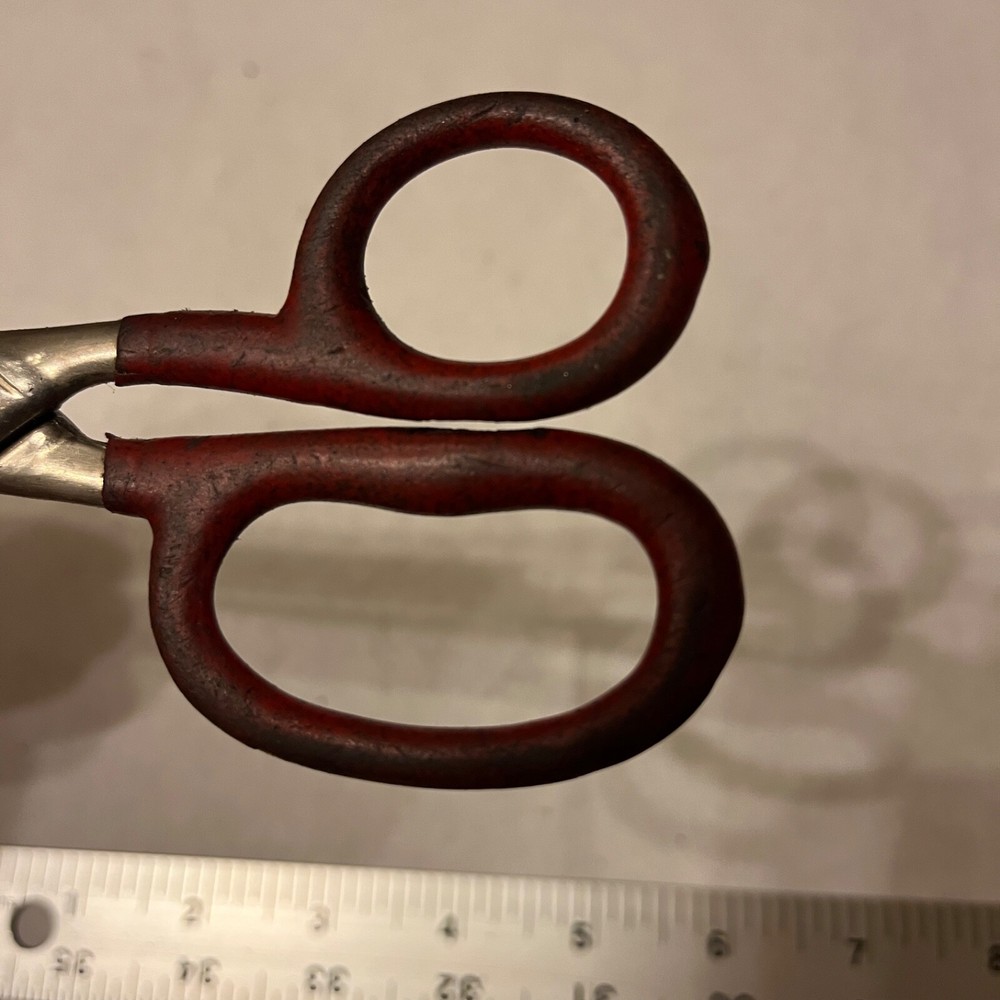 Vintage Jason Scissors Red Handle 7” Long