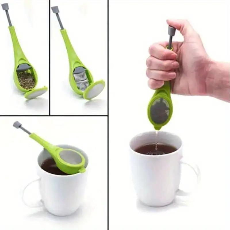 Silicone Tea Leaf Filter Kitchen Tea Set Press Strainer Reusable Tea Infuser