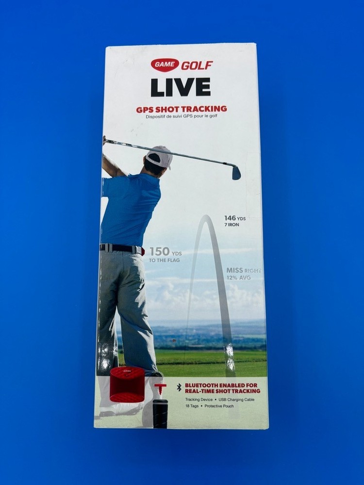 Game Golf Live GPS Shot Digital Tracking System BlueTooth Enabled Tracker NIB