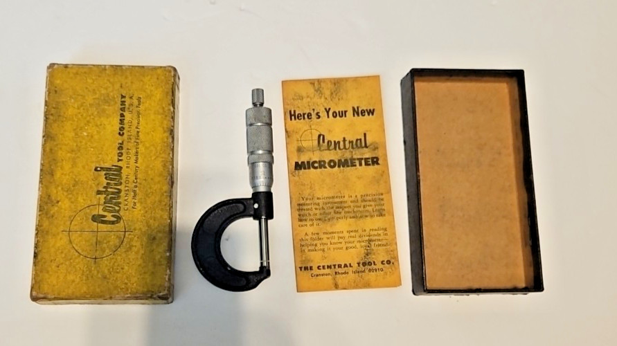 Vintage Central Tool Co. 0"-1" Micrometer