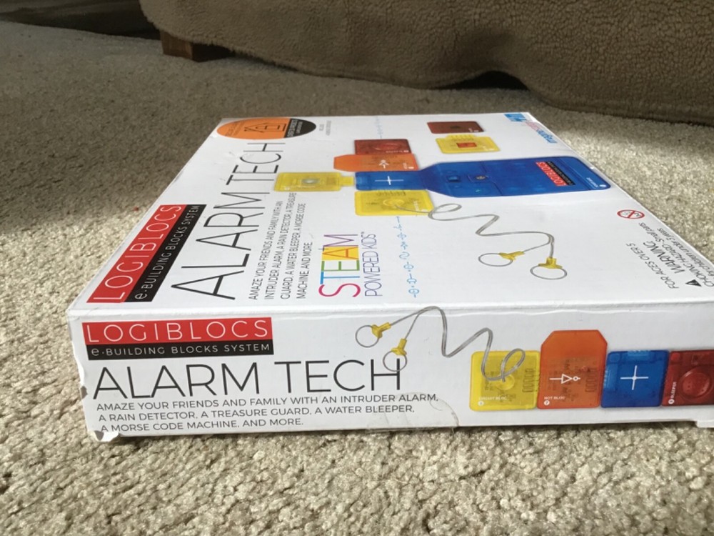 Logiblocs E-Building Blocks System Alarm Tech Electronics Kit Imagine Station 4M