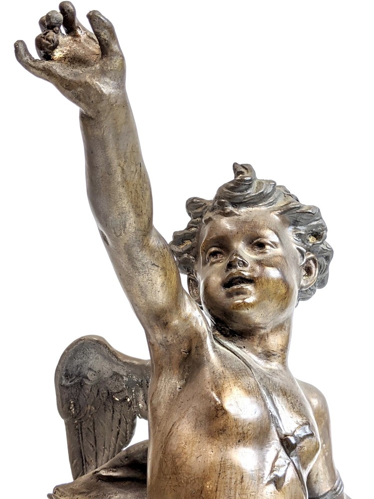 20th century bronze cupid statue