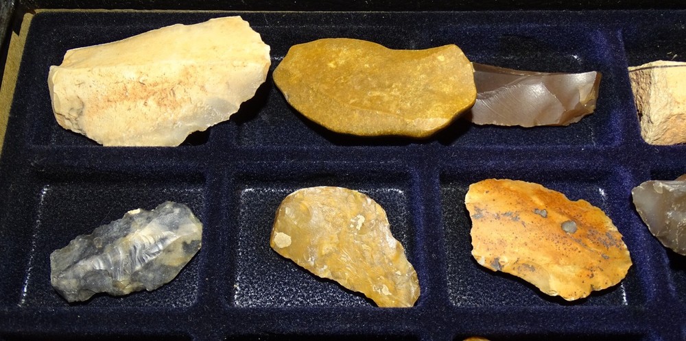 stone tools artifacts - scraper, choppers, etc. made by prehistoric peoples