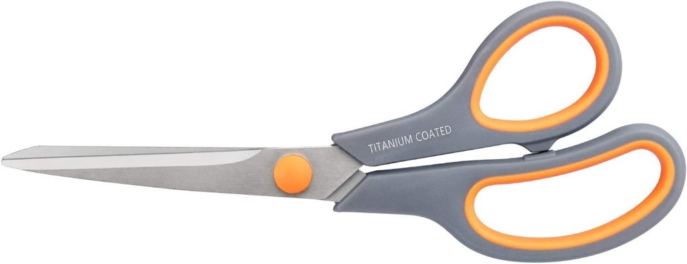 8" Titanium Coated Scissors - Multipurpose Sharp & Comfortable for All Users