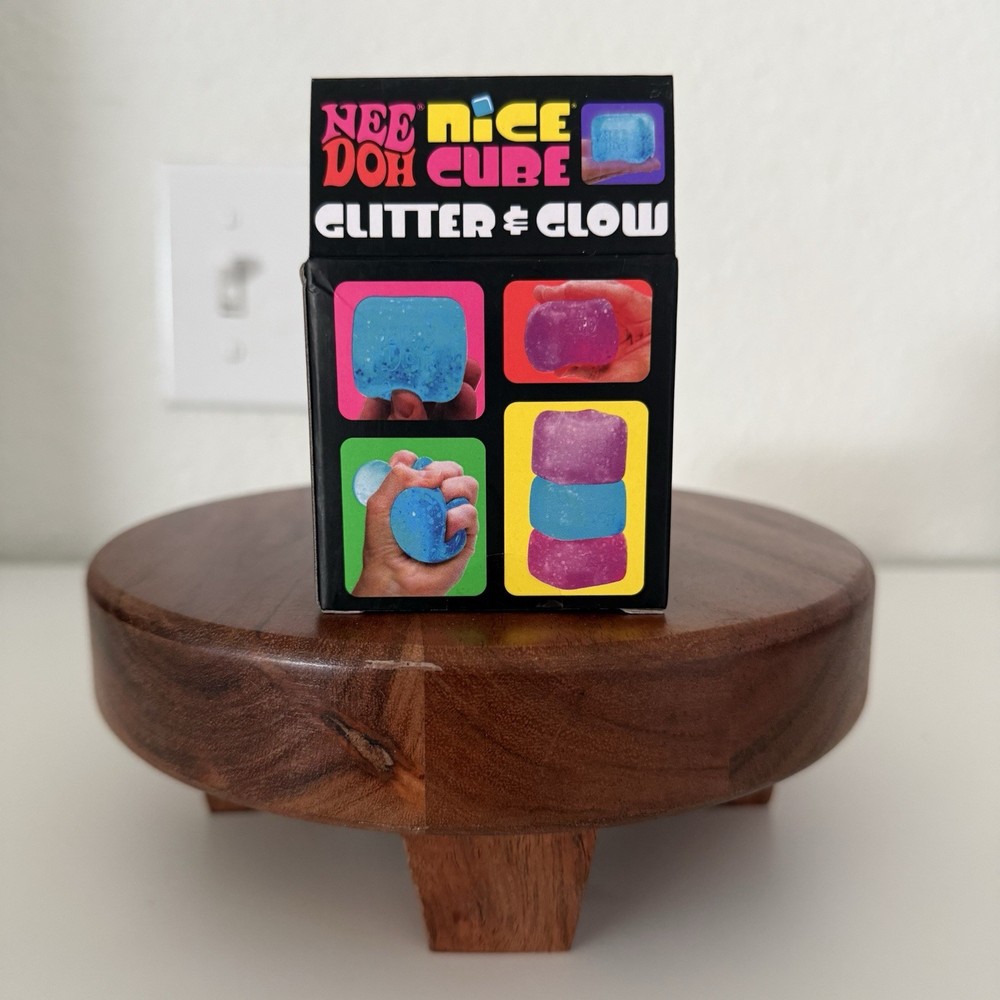 Nee Doh Nice Cube Glitter and Glow Fidget - Purple Needoh
