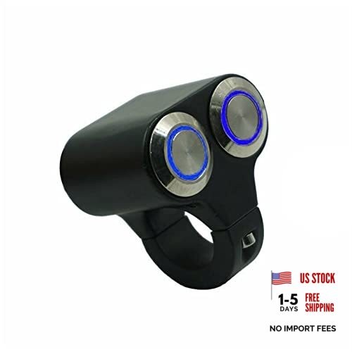 7/8" Motorcycle Handlebar Control Switch Dual Horn Button for Start Kill