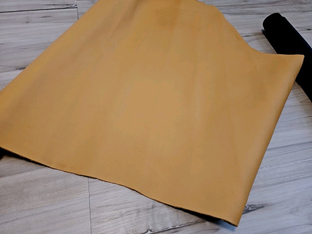 3-4oz BAKELITE GOLD SMOOTH GRAIN LEATHER HIDE PANEL/SHEET/SQUARE 12X12X24 MEDIUM