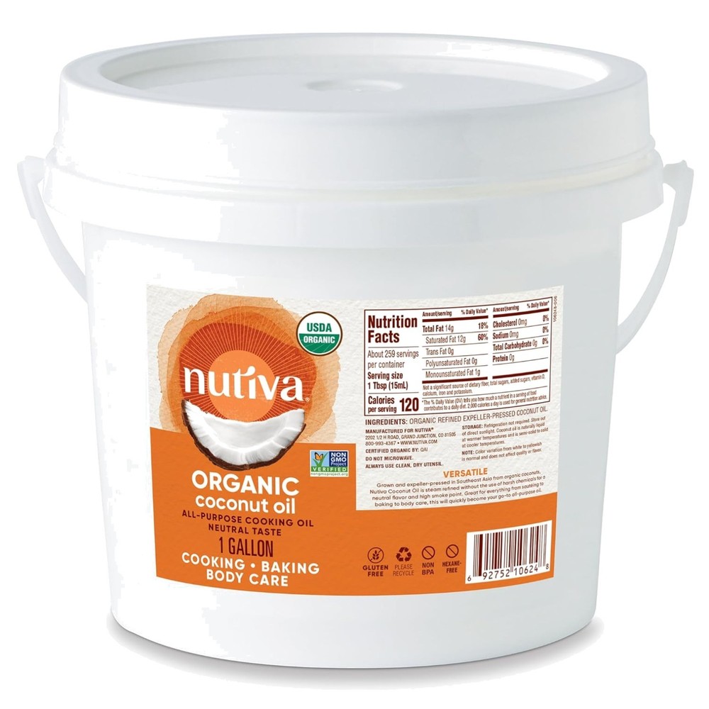Quality Refined Coconut Oil, 128 Fl Oz