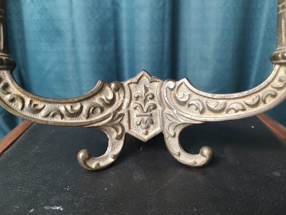 Vintage Metal Ornate Double Hat Coat Hook