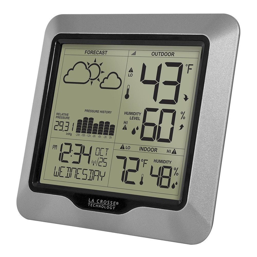 Advanced Wireless Weather Station: Dynamic Icons, Barometric Pressure, Atomic Ti