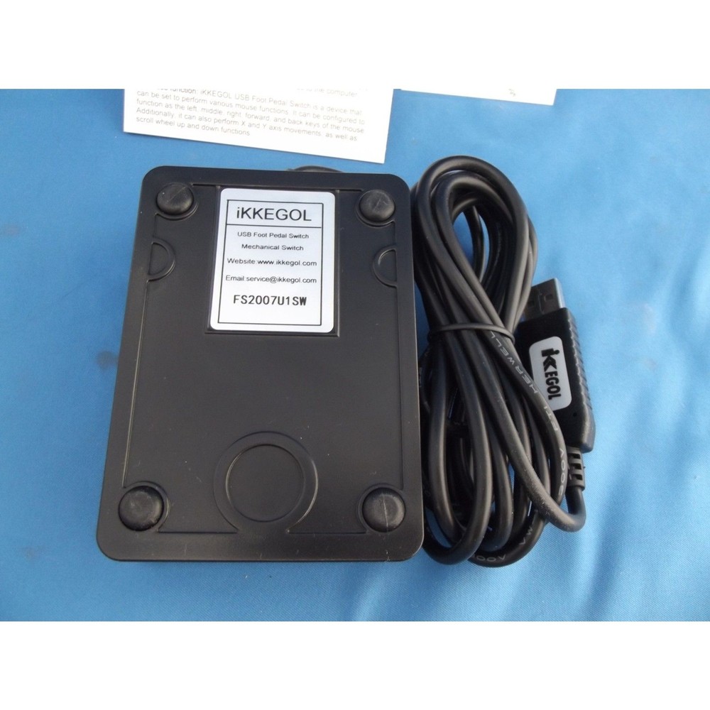 USB Foot Switch Pedal Keyboard Single PC Keyboard Mouse - NEW