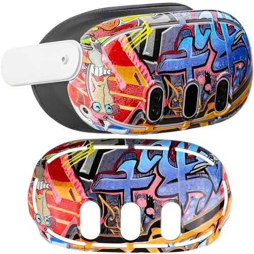 MIOKAU Hard Shell Protector Case Cover for Meta Quest 3,VR Headset Colorful