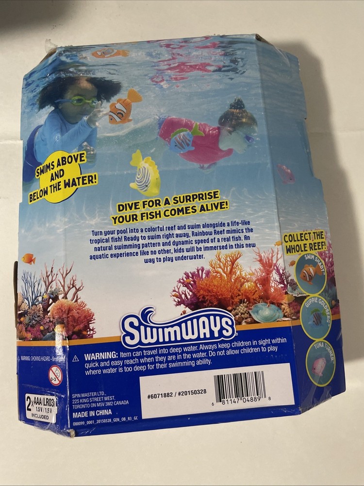 SwimWays Rainbow Reef Fish “Lebron Waves” Floating Bath Pool Toy NEW