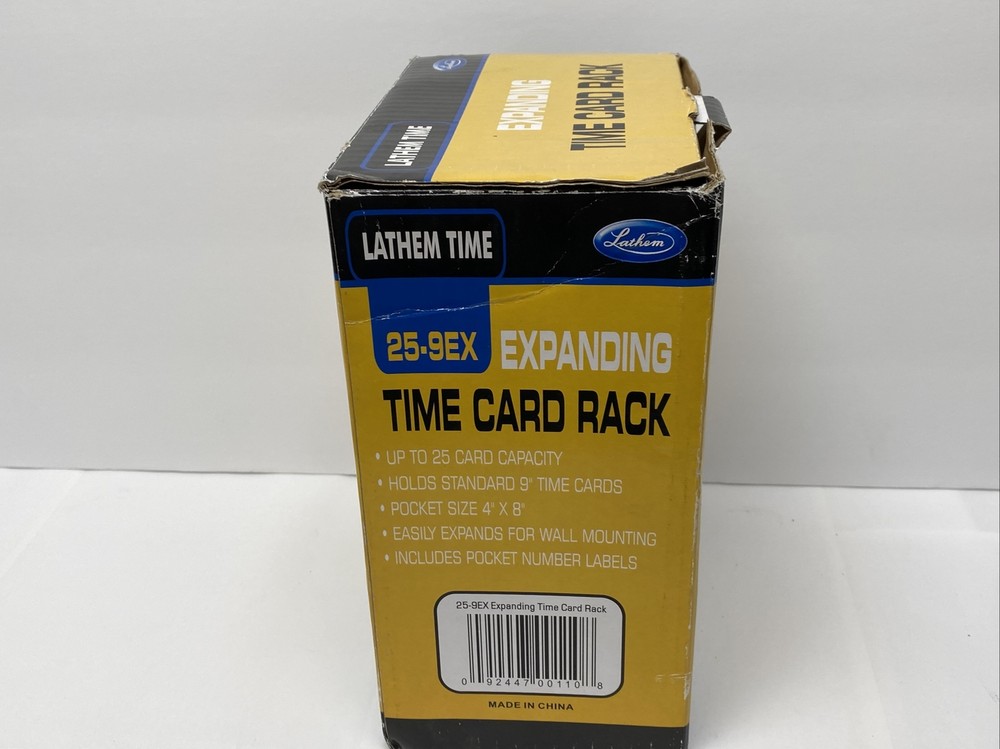 Lathem Time Expandable Time Card Rack 25-9EX With Box