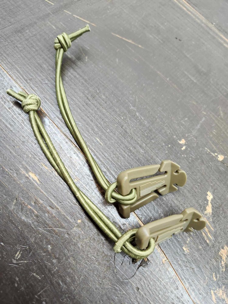 MOLLE Web Dominator Shock Cord Loops, USMC Coyote, 2-PACK